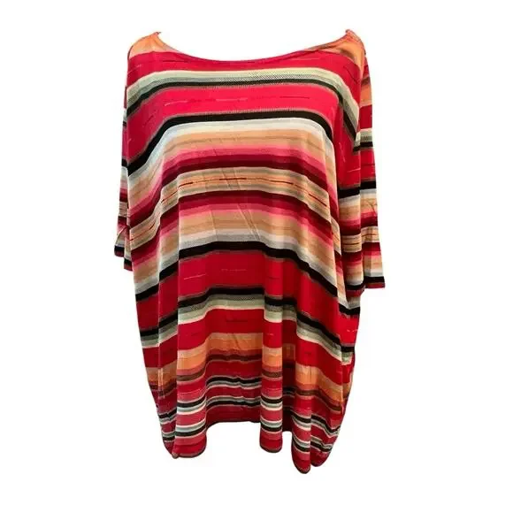 Polo Ralph Lauren Women's Western Aztec Tunic Top Red Striped Small Short Sleeve - Picture 6 of 12